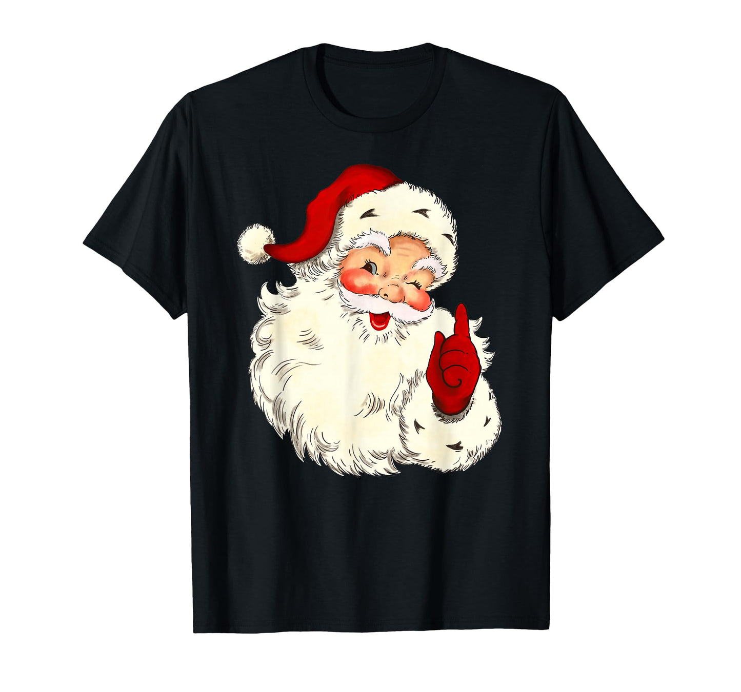 Cool Santa Claus Face Vintage Family Christmas Men Women T-Shirt