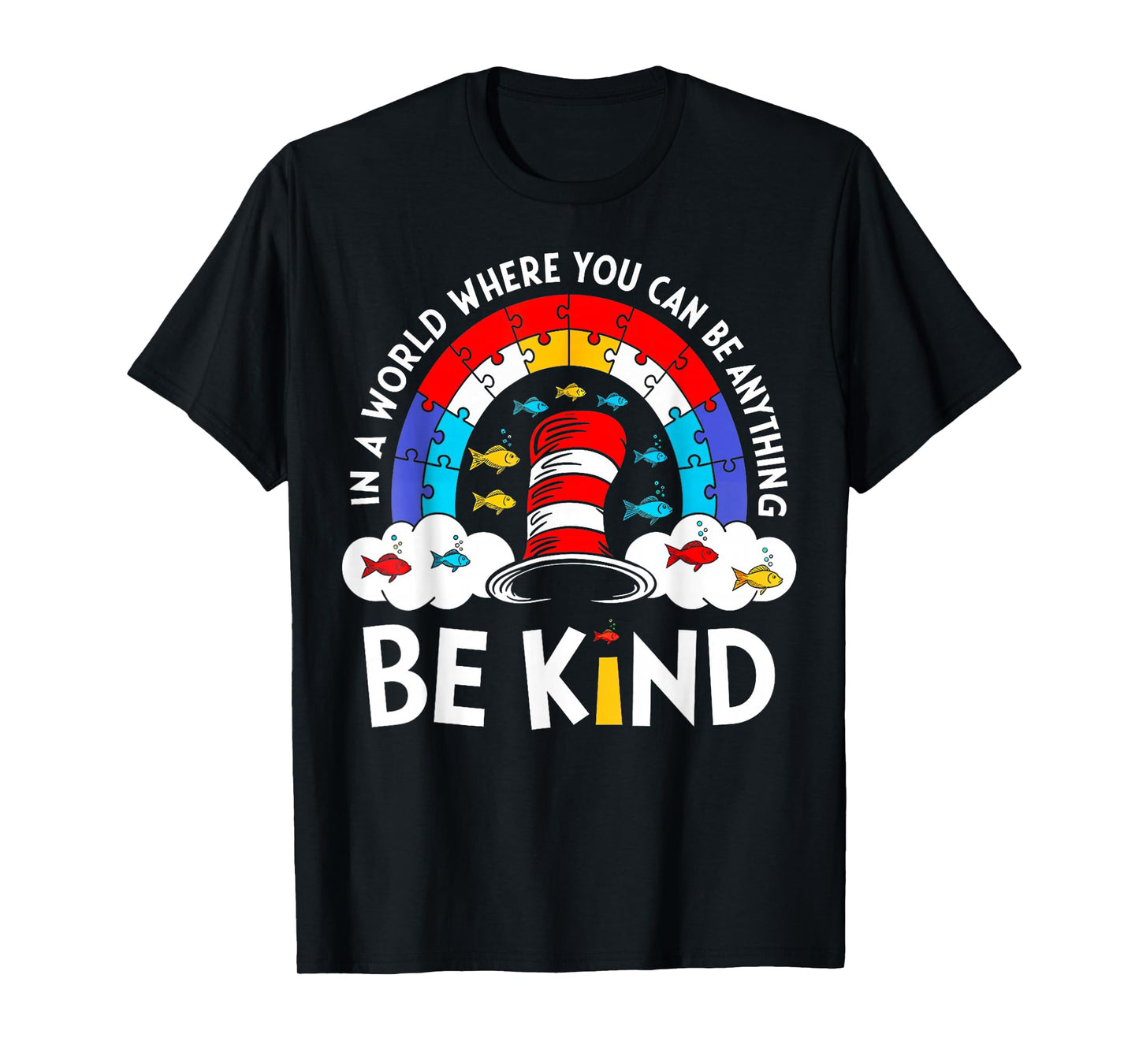 Autism Awareness for Teacher Why Fit in Doctor Cat Hat Cool T-Shirt