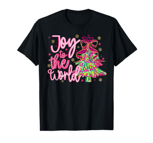 Joy to The World Jesus Christian Xmas Tree Christmas Holiday T-Shirt