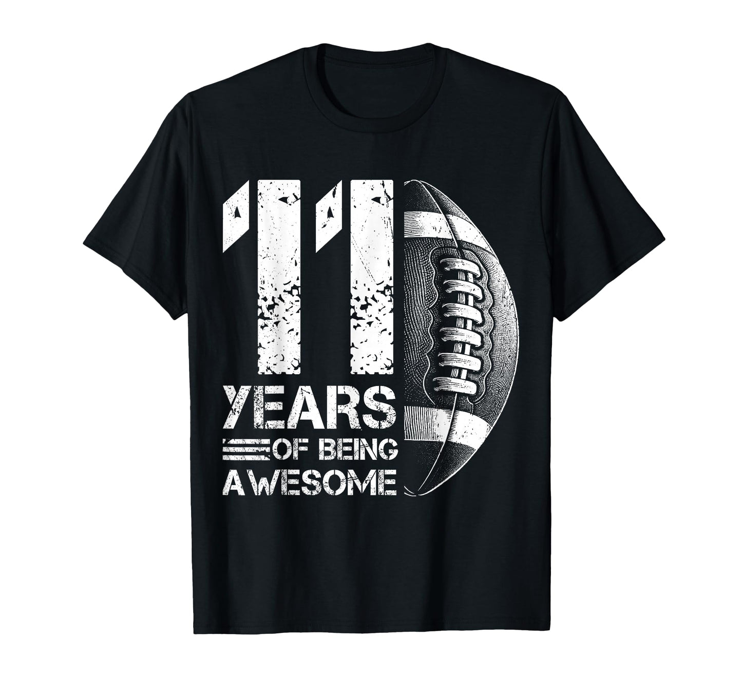 11th Birthday Retro American Football 11 Years Old Boy Girl T-Shirt
