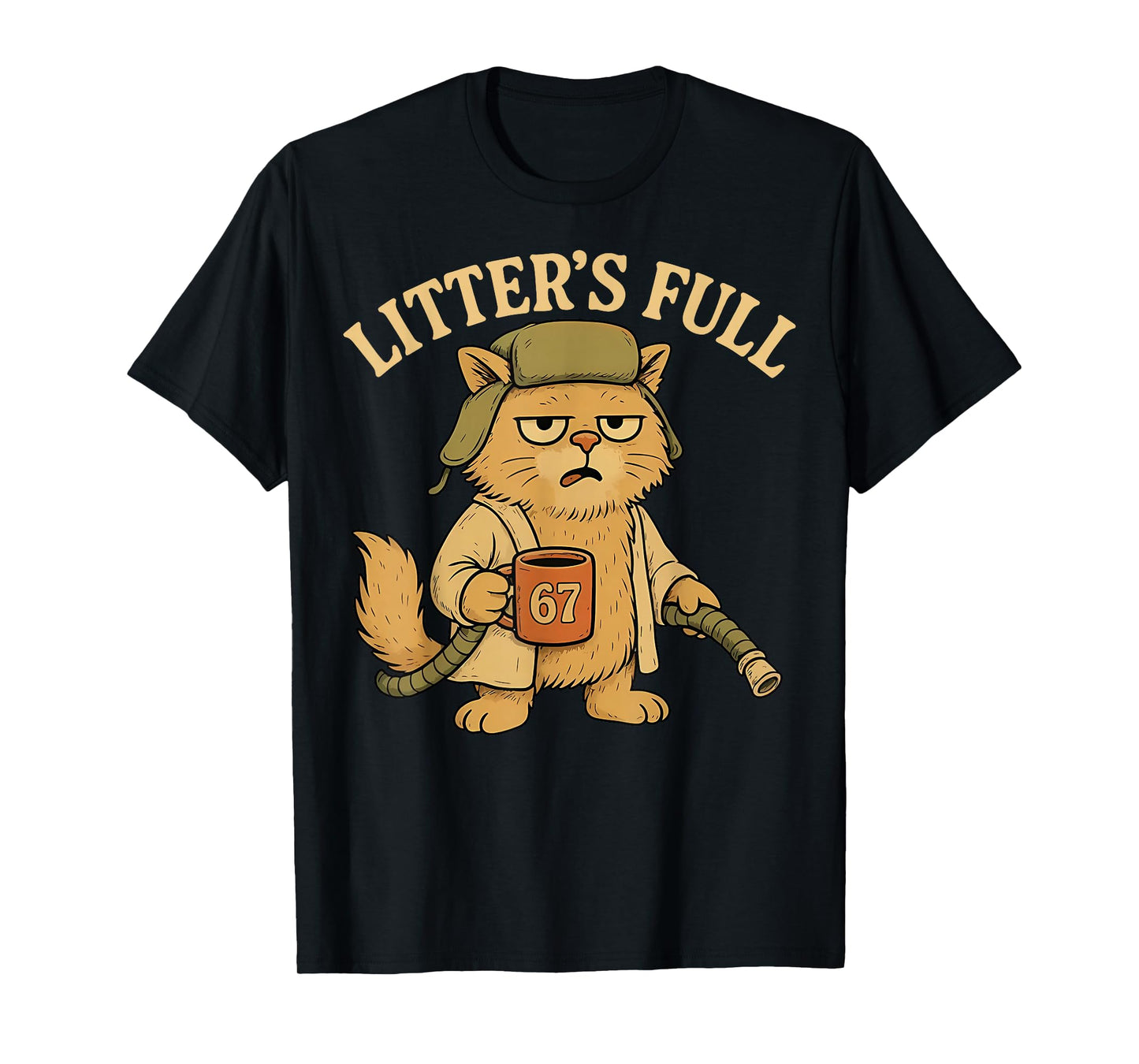 Litter’s Full Funny Cat Lovers Christmas Xmas T-Shirt