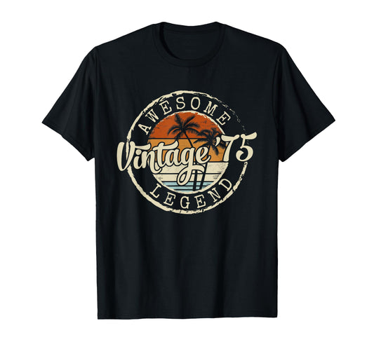 Vintage 1975 51yr 51st Birthday Gifts for Men 51 Years Old T-Shirt
