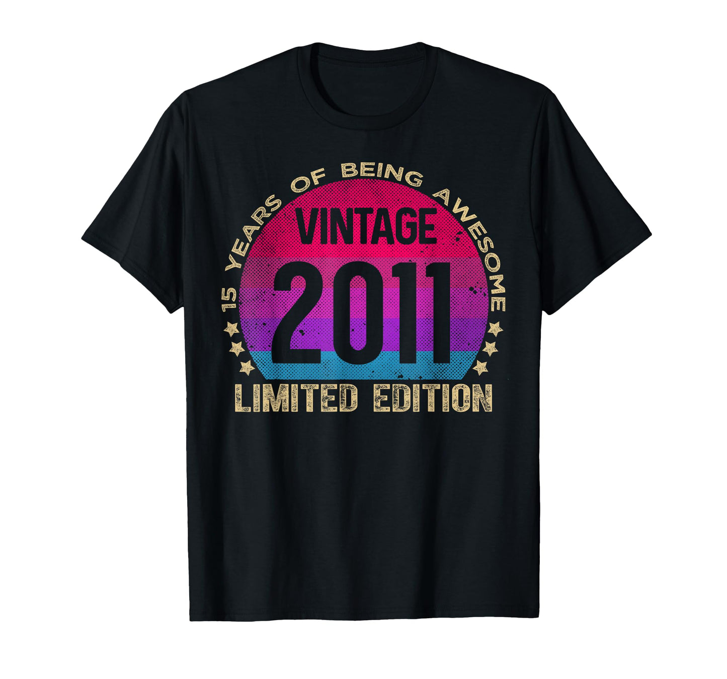 15 Year Old Gifts Vintage 2011 Limited Edition 15th Birthday T-Shirt