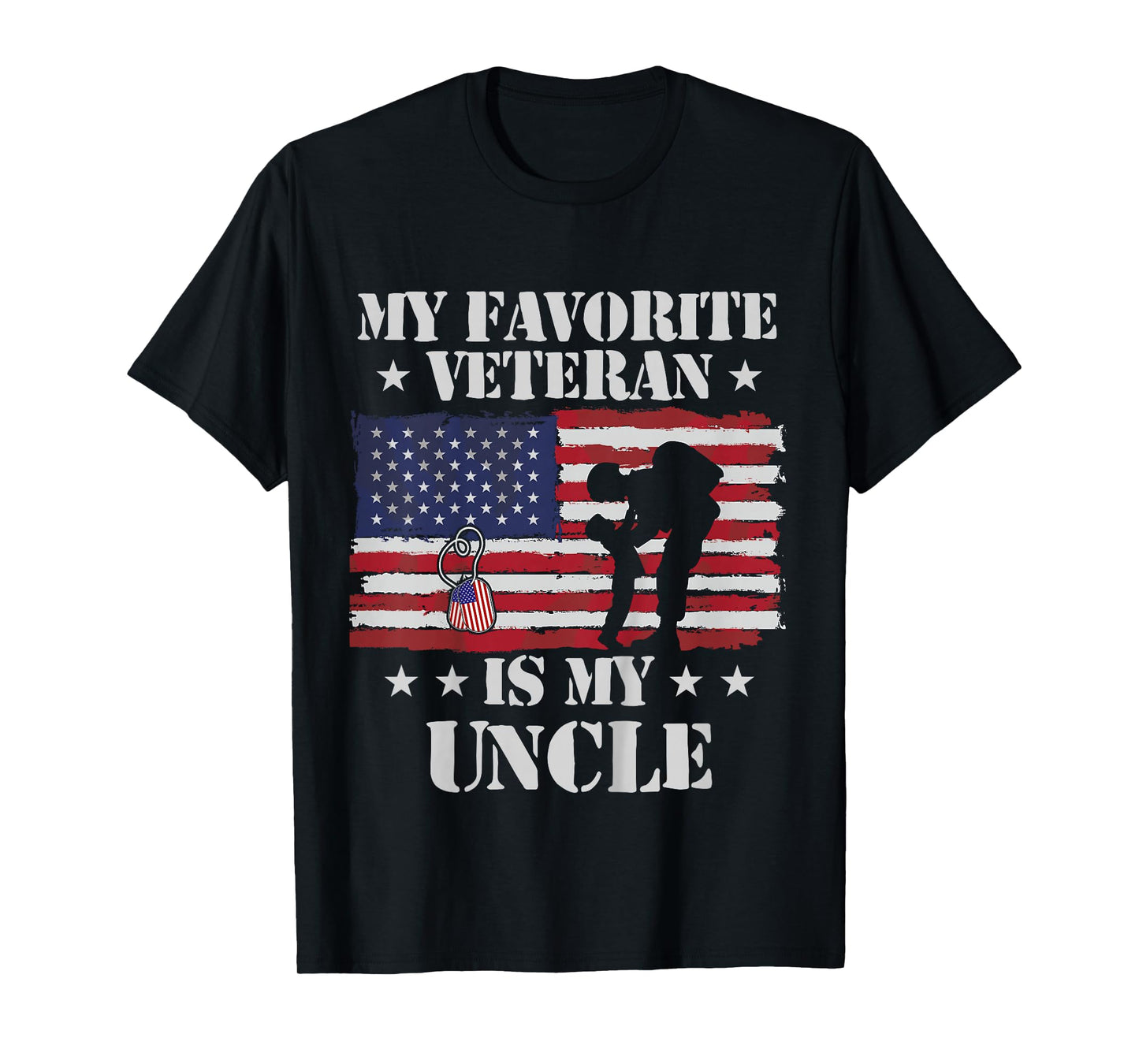 Kids My Favorite Veteran is My Uncle Shirt Kids' Veterans Day T-Shirt