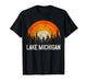 Lake Michigan - Vintage Men Women 70s 80s Graphic Cool Retro T-Shirt