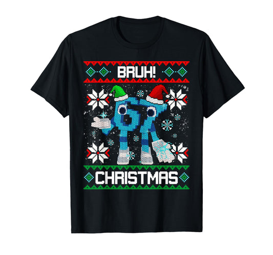 Bruh 67 Santa Christmas Funny Brainrot for Boys Kids Teens T-Shirt