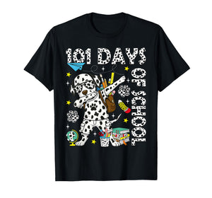 100 Days of School Dabbing Dalmatian Dog Teachers Boys Kids T-Shirt