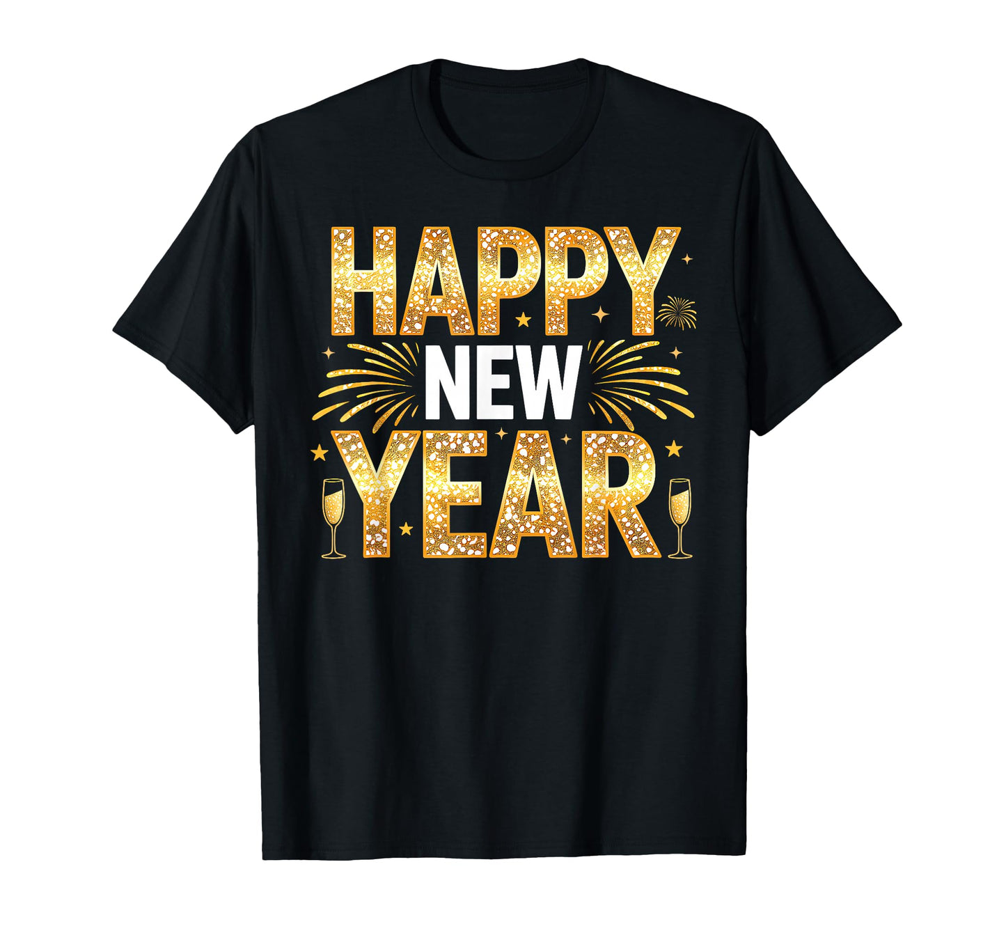 Happy New Year 2026 Party New Years Eve Countdown Fireworks T-Shirt