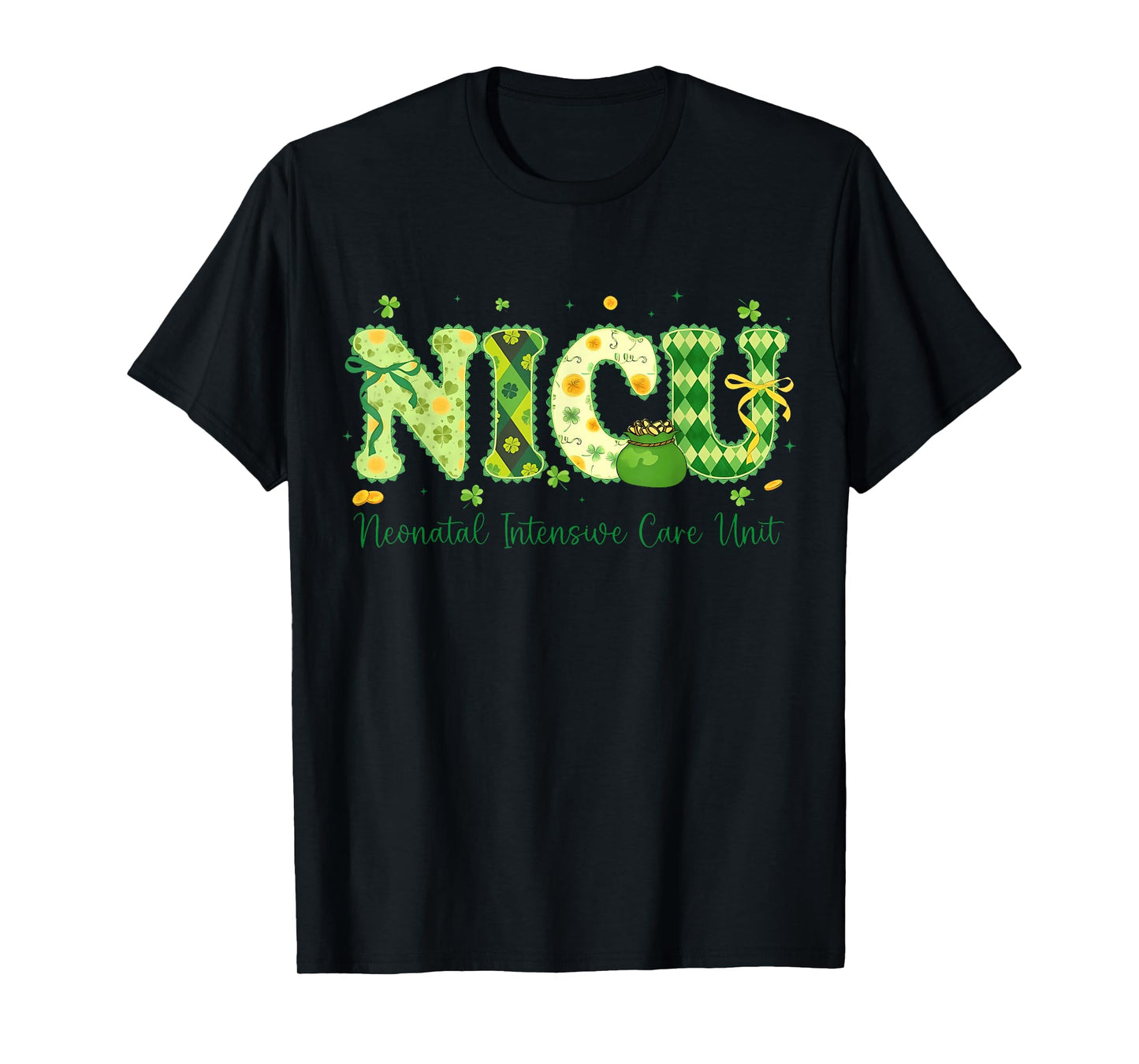 NICU Nurse St Patricks Day Neonatal Intensive Care Unit T-Shirt