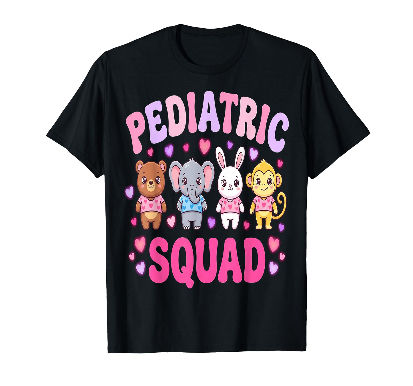 Nurses Heart Pediatric Valentines Peds Nurse Squad Nursing T-Shirt
