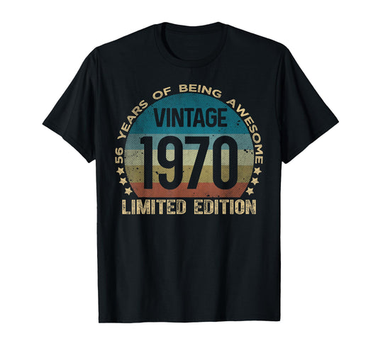 56 Year Old Gifts Vintage 1970 Limited Edition 56th Birthday T-Shirt