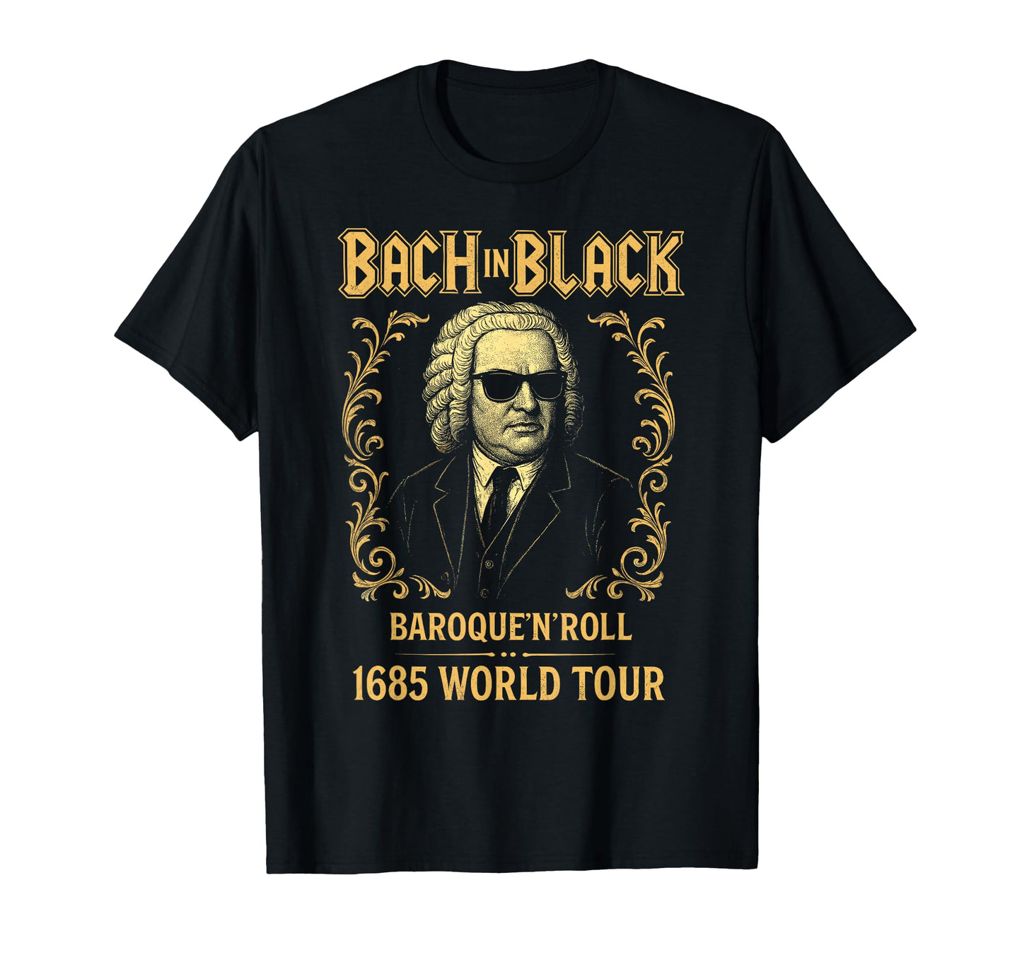 Johann Sebastian Bach in Black, Classical Music Composer T-Shirt