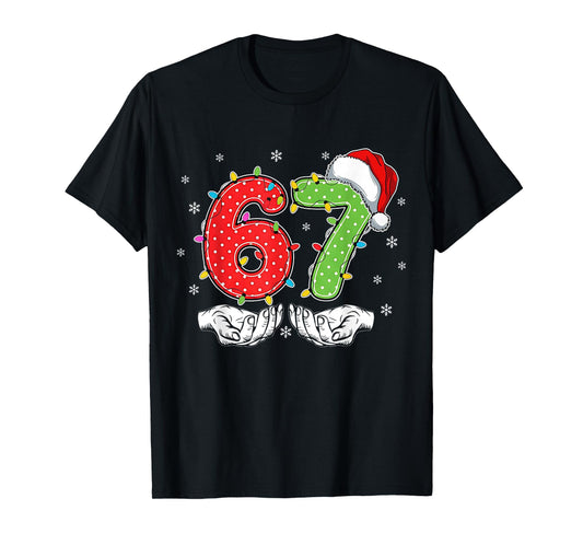 Number 67 Matching Six Seven 6 7 Meme 6-7 Christmas Costume T-Shirt