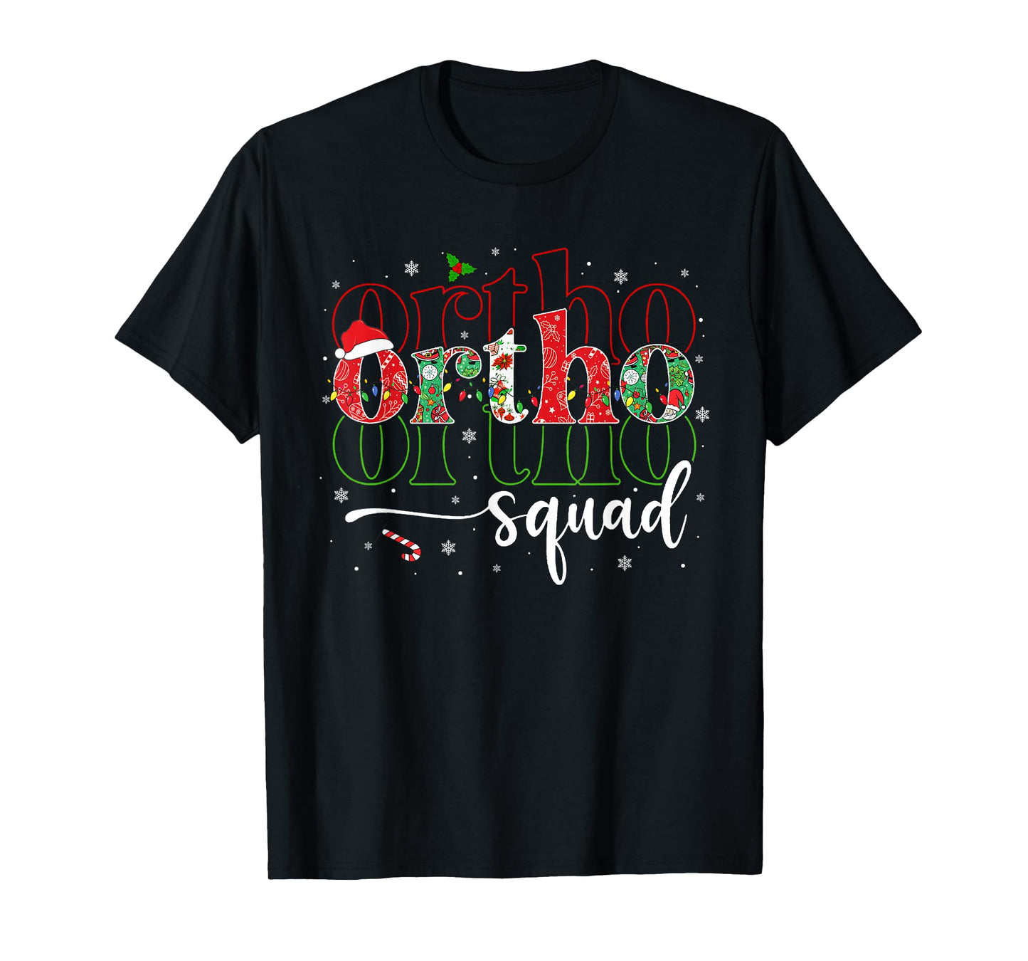Merry Christmas Ortho Squad Xmas Orthopedic Crew Nurse T-Shirt
