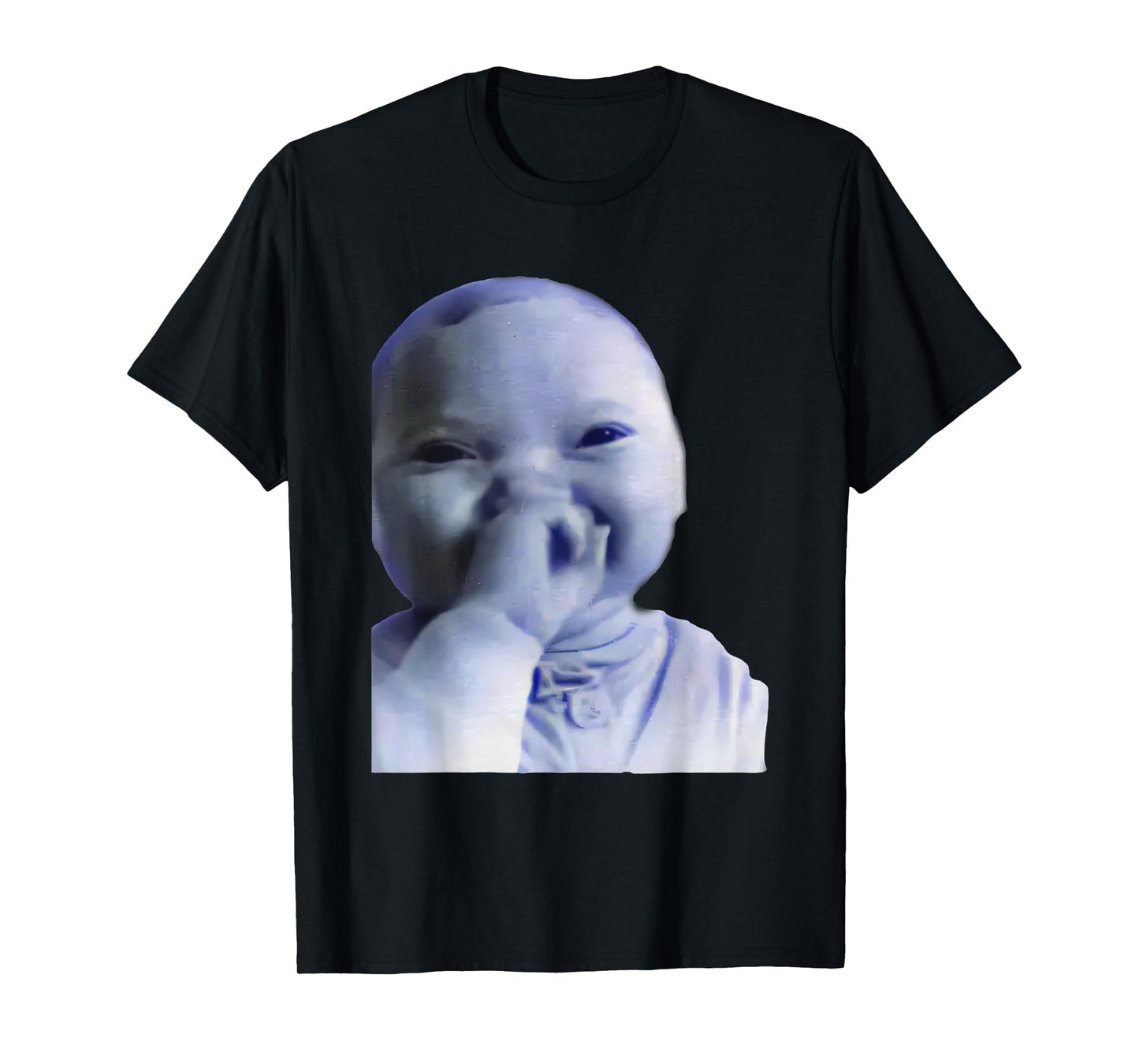 Funny Holding Back A Laugh Ai Baby Laughing Meme T-Shirt