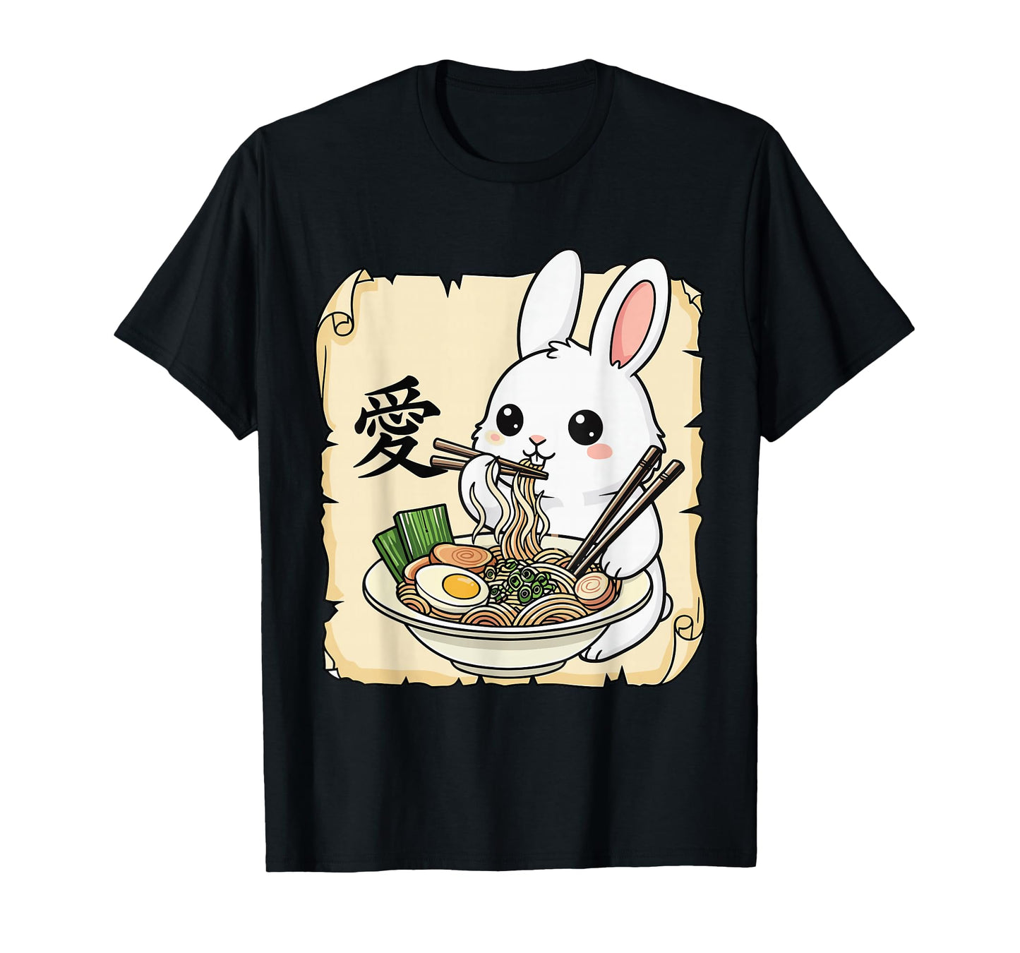 Funny Bunny Ramen Kawaii Anime Japanese Graphic Women Men T-Shirt