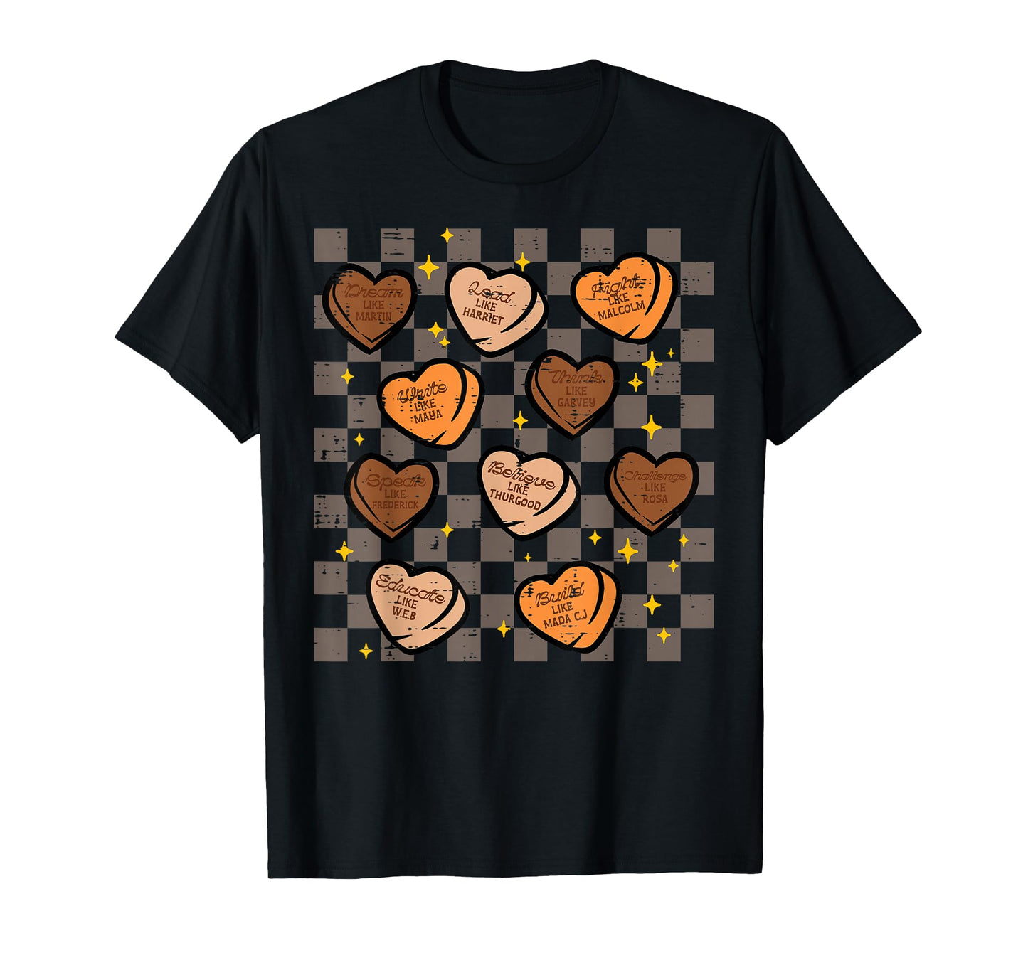 Black History Dream Like Martin Heart Retro Women Girls Kids T-Shirt