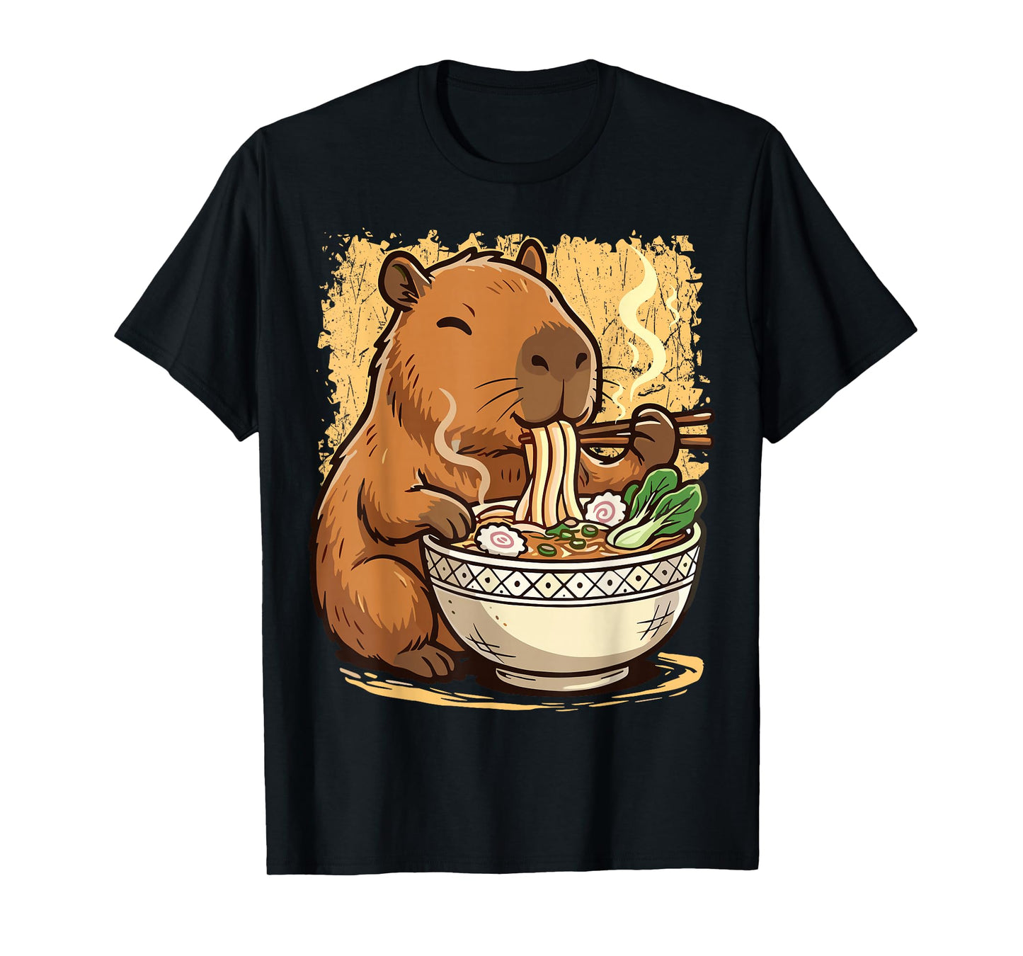 Capybara Eating Ramen Noodles T-Shirt
