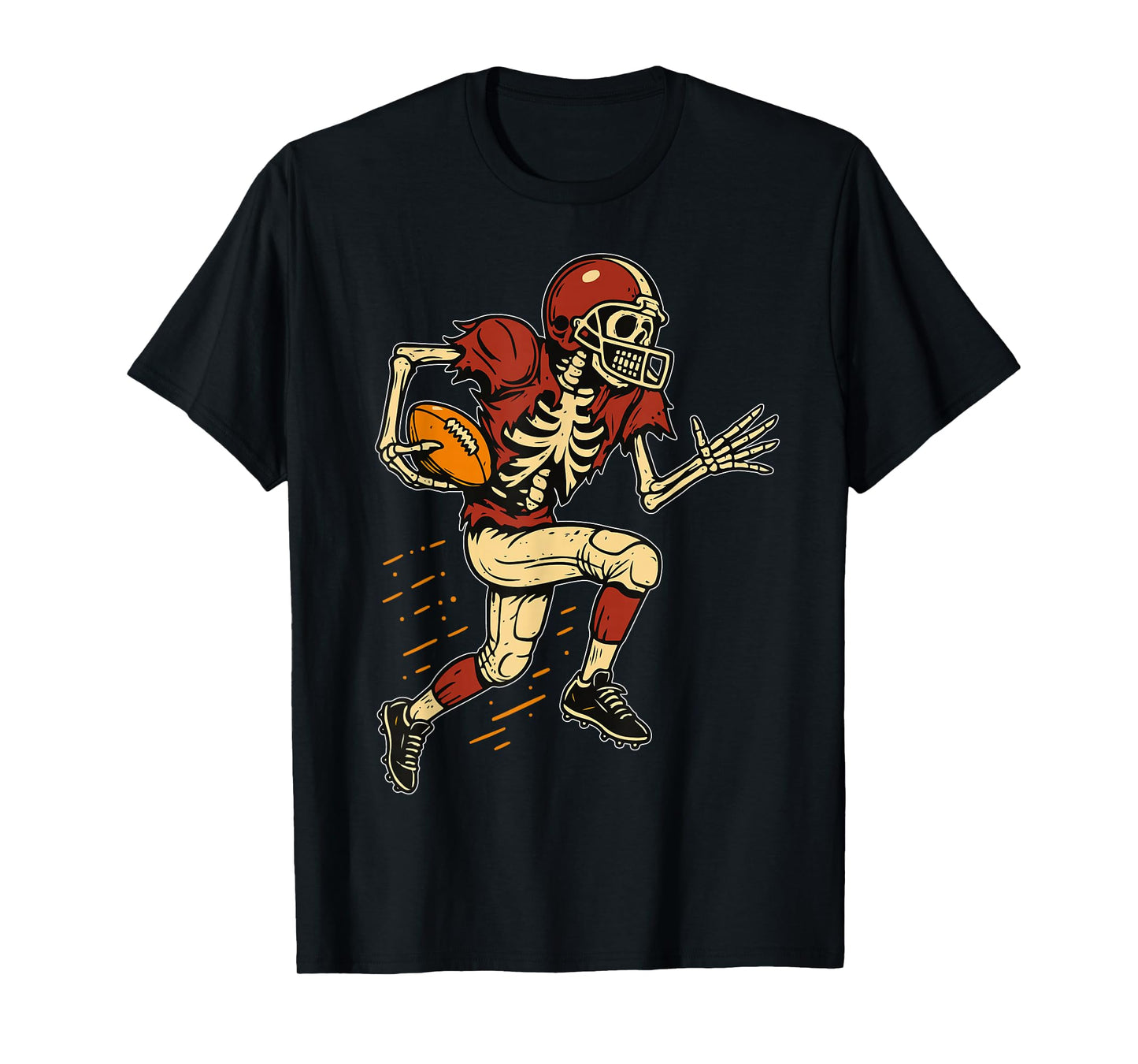 Halloween Skeleton Playing Football Halloween Men Boys Kids T-Shirt