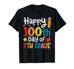 100 Days of School 7th Grade 100 Days Smarter Kids Teacher T-Shirt