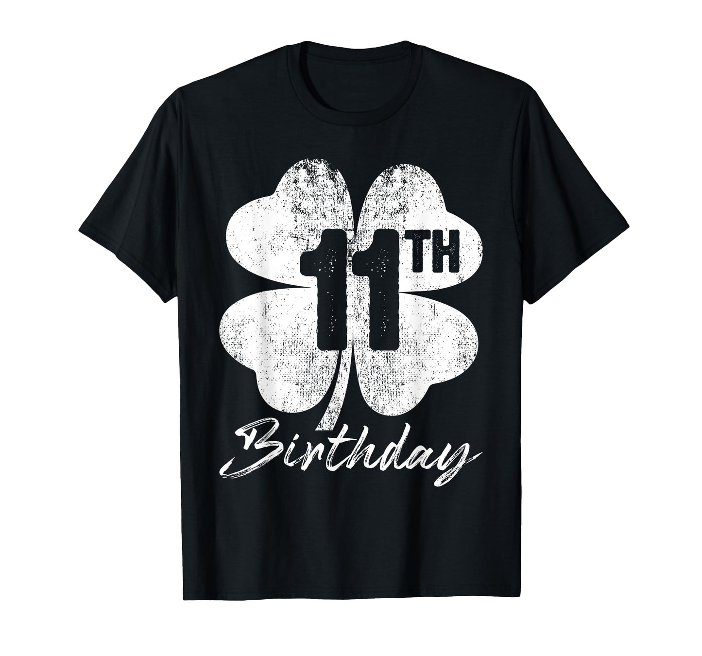 Funny 11th Birthday Shamrock St Patrick's Day Boys Girls T-Shirt