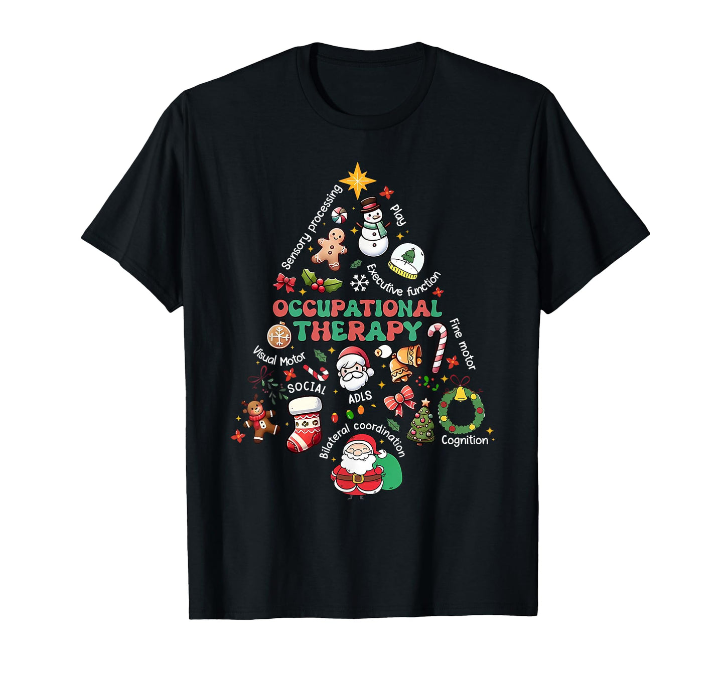 Occupational Therapy Christmas Tree OT Special Education T-Shirt