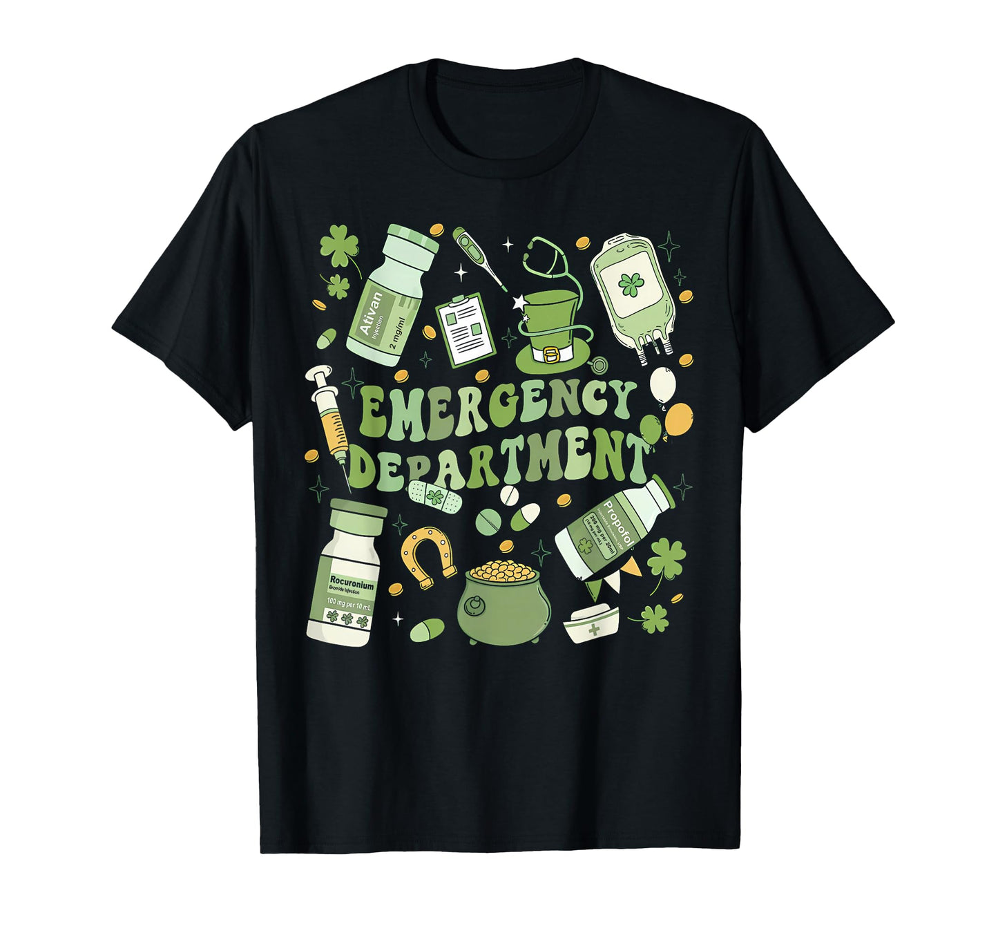 Emergency Department ER Nurse Irish St Patricks Day T-Shirt