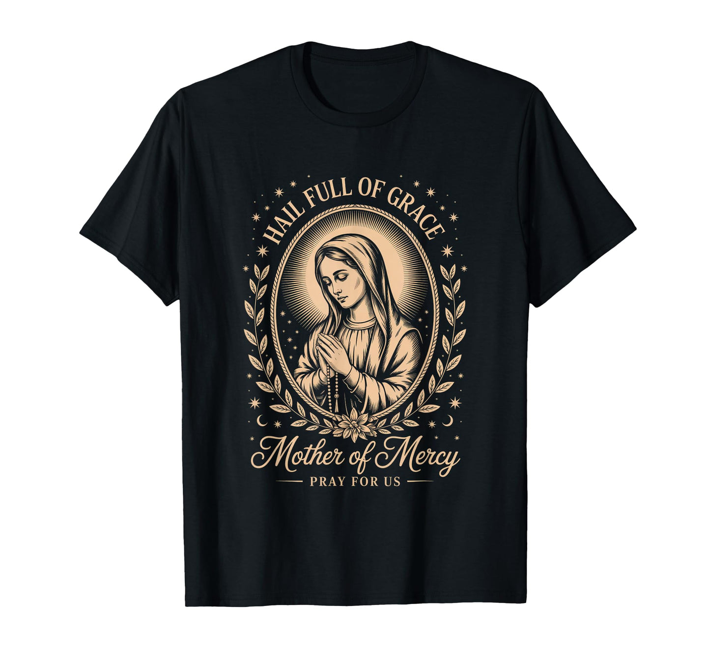 Virgin Mary Catholic Christian Faith Jesus Mercy Grace T-Shirt