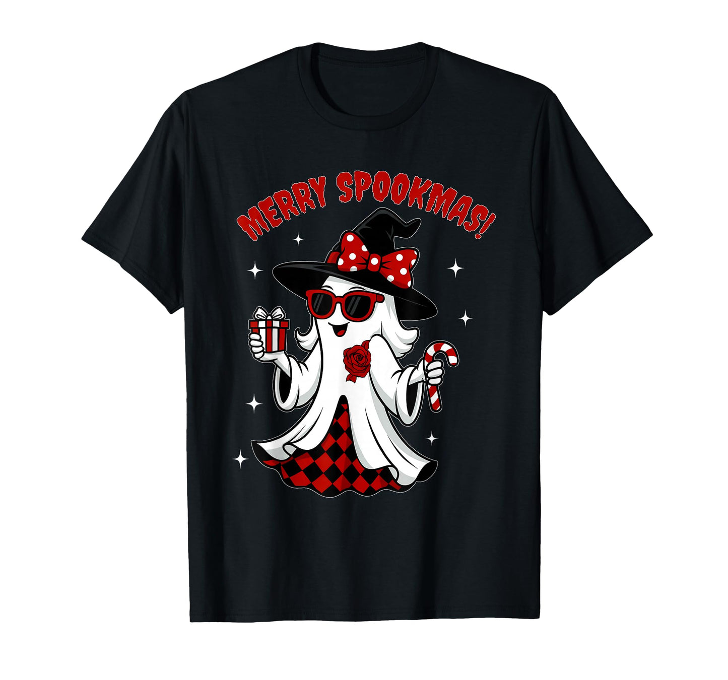 Merry Spookmas Funny Christmas Ghost T-Shirt