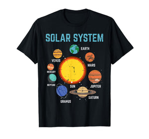 Solar System Sun Planets Galaxy Astronomy Men Women Kids T-Shirt