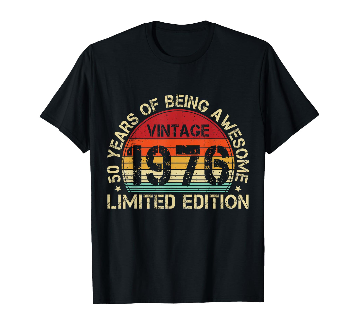 Vintage 1976 50 Years of Being Awesome 50th Birthday Retro T-Shirt