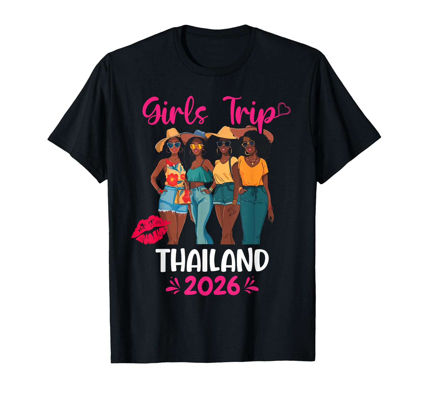 Black Girls Trip Thailand 2026 Vacation Matching T-Shirt