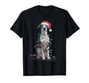 Funny Catahoula Leopard Dog Christmas Graphics Lights Lover T-Shirt