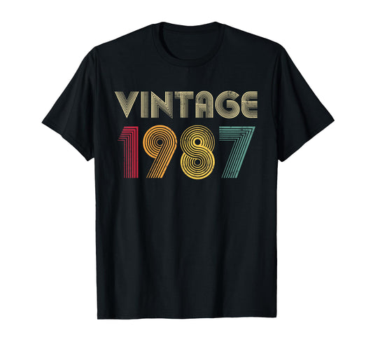 Vintage 1987 39th Birthday 39 Years Old Retro Men Women T-Shirt