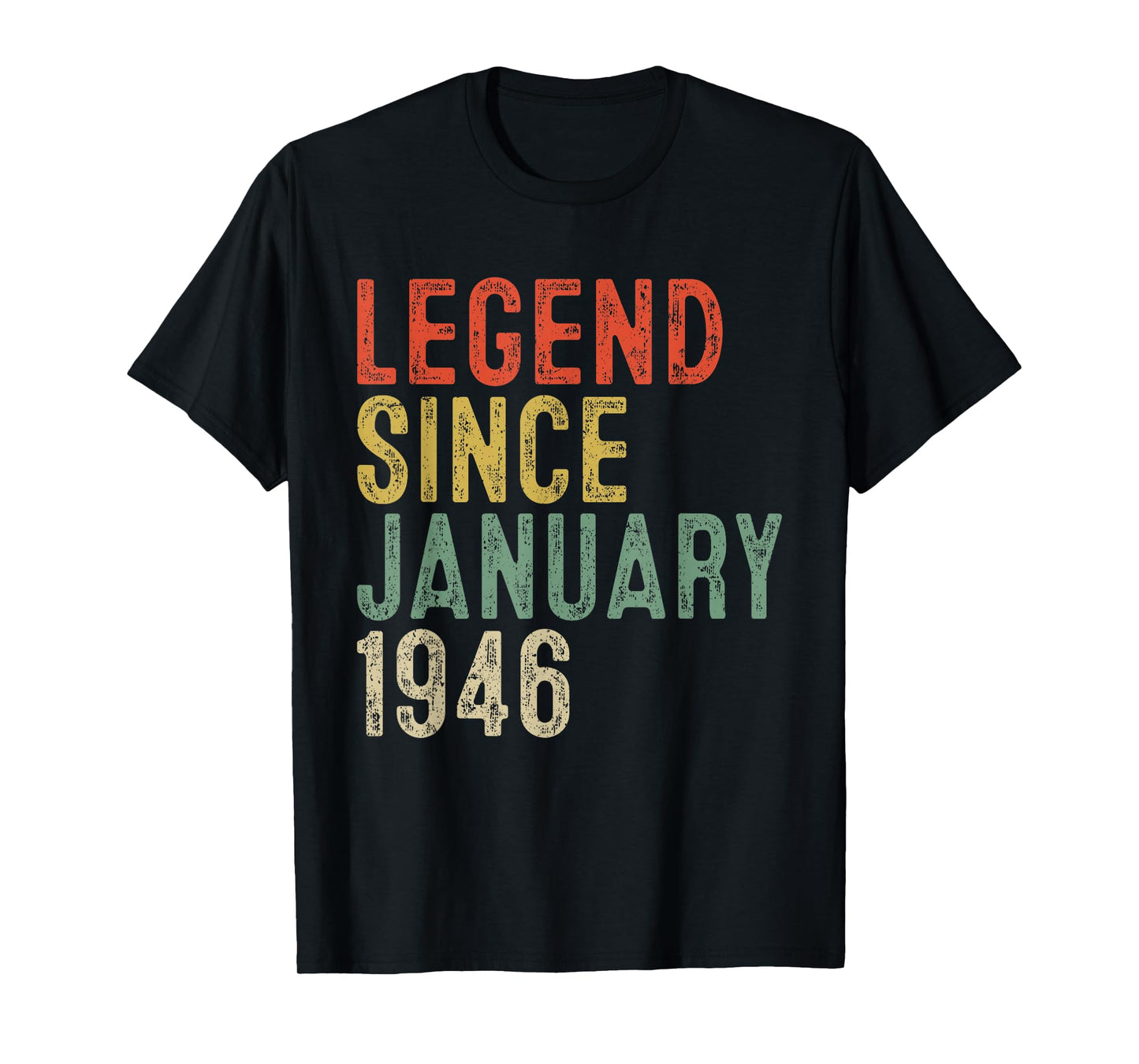Legend Since January 1946 80th Birthday Gifts 80 Year Old T-Shirt