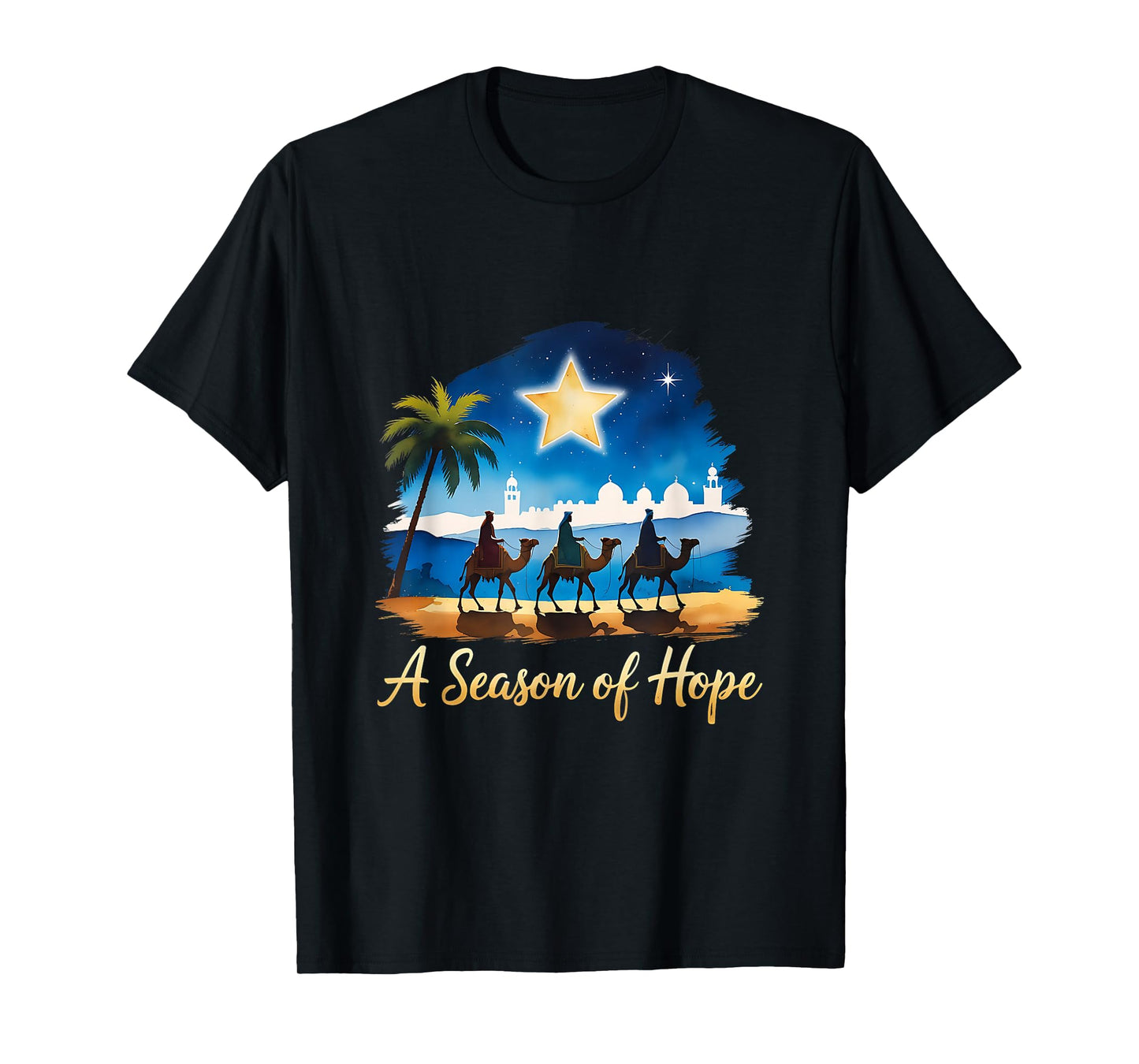Jesus Faith 3 Kings Vintage A Season of Hope Christmas T-Shirt