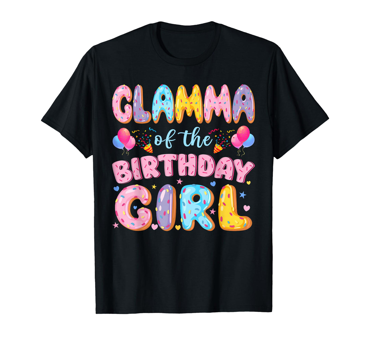 Glamma of The Birthday Girl Sweet Donut Birthday Party T-Shirt