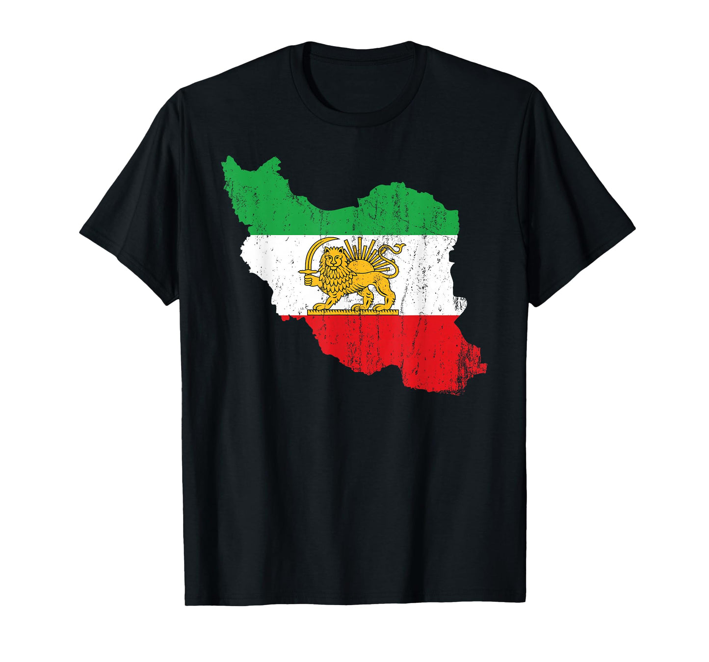 Iran Flag Map Lion Persian Iranian Men Women Kids T-Shirt