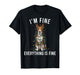 Basenji Christmas I'm Fine Everything is Fine T-Shirt