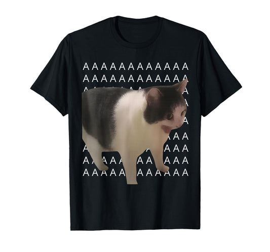 Screaming Cat Meme Funny Internet Silly Cat Stupid Kitten T-Shirt
