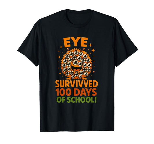 Eye Survived 100 Days of School Gift for Boys and Girls T-Shirt