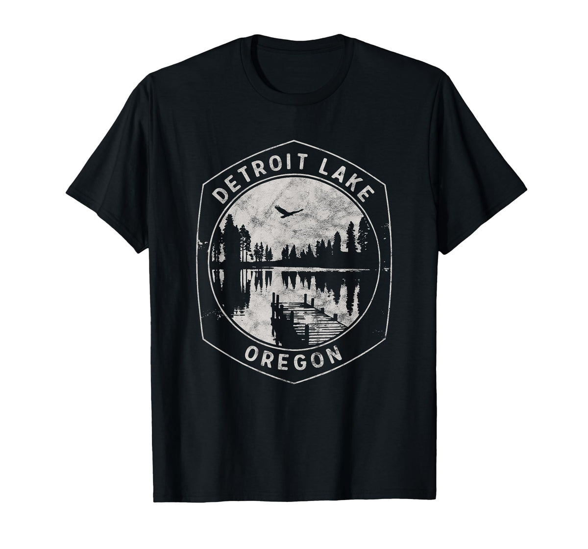Vintage Detroit Lake Oregon Outdoors Vacation T-Shirt