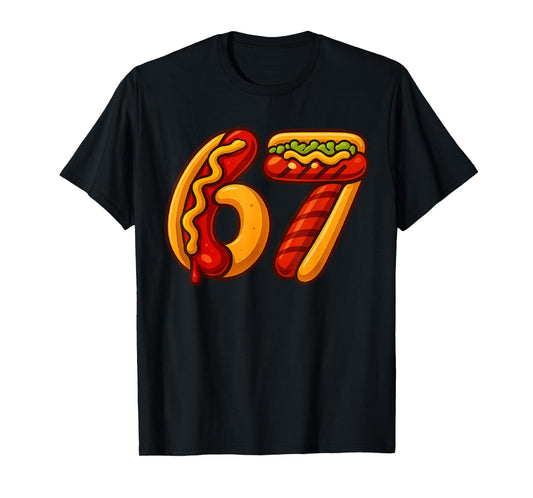 6 7 Hot Dogs Six Seven BBQ Costume for Kids T-Shirt