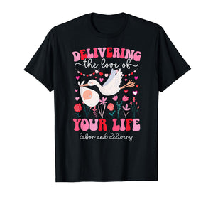 Labor and Delivery Nurse Valentine L&D Nurse Valentines Day T-Shirt