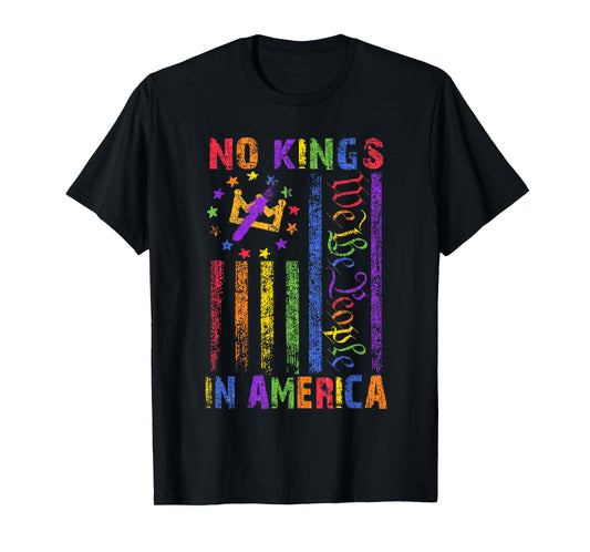 Funny No Kings in America LGBT Retro T-Shirt
