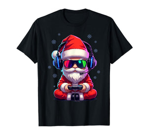 Santa Gaming Christmas Video Game Boys Holiday Gamer T-Shirt