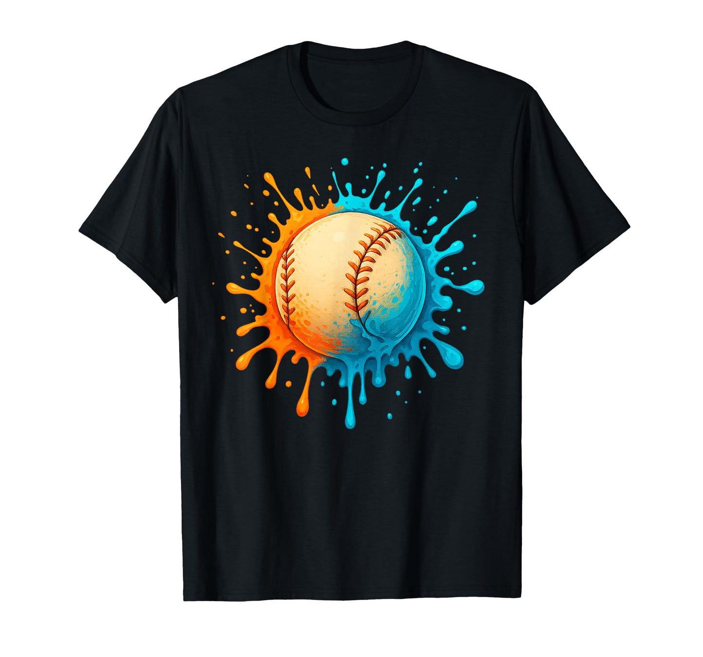Baseball Drip Team for Boys and Girls Ice Cream Cool T-Shirt