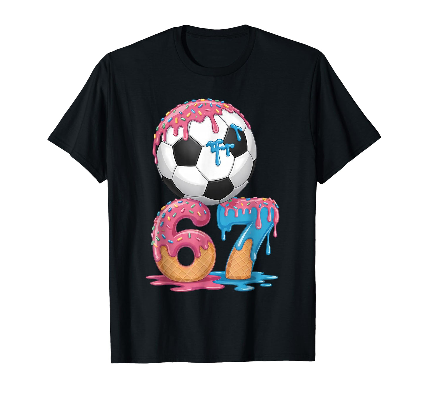 Soccer Drip Number 67 Boys Soccer Player 67 T-Shirt