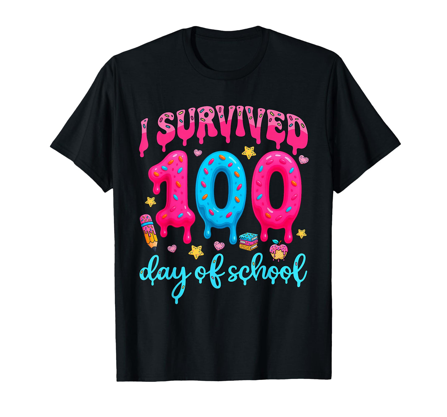 I Survived 100th Days of School Students Teachers 100 Days T-Shirt
