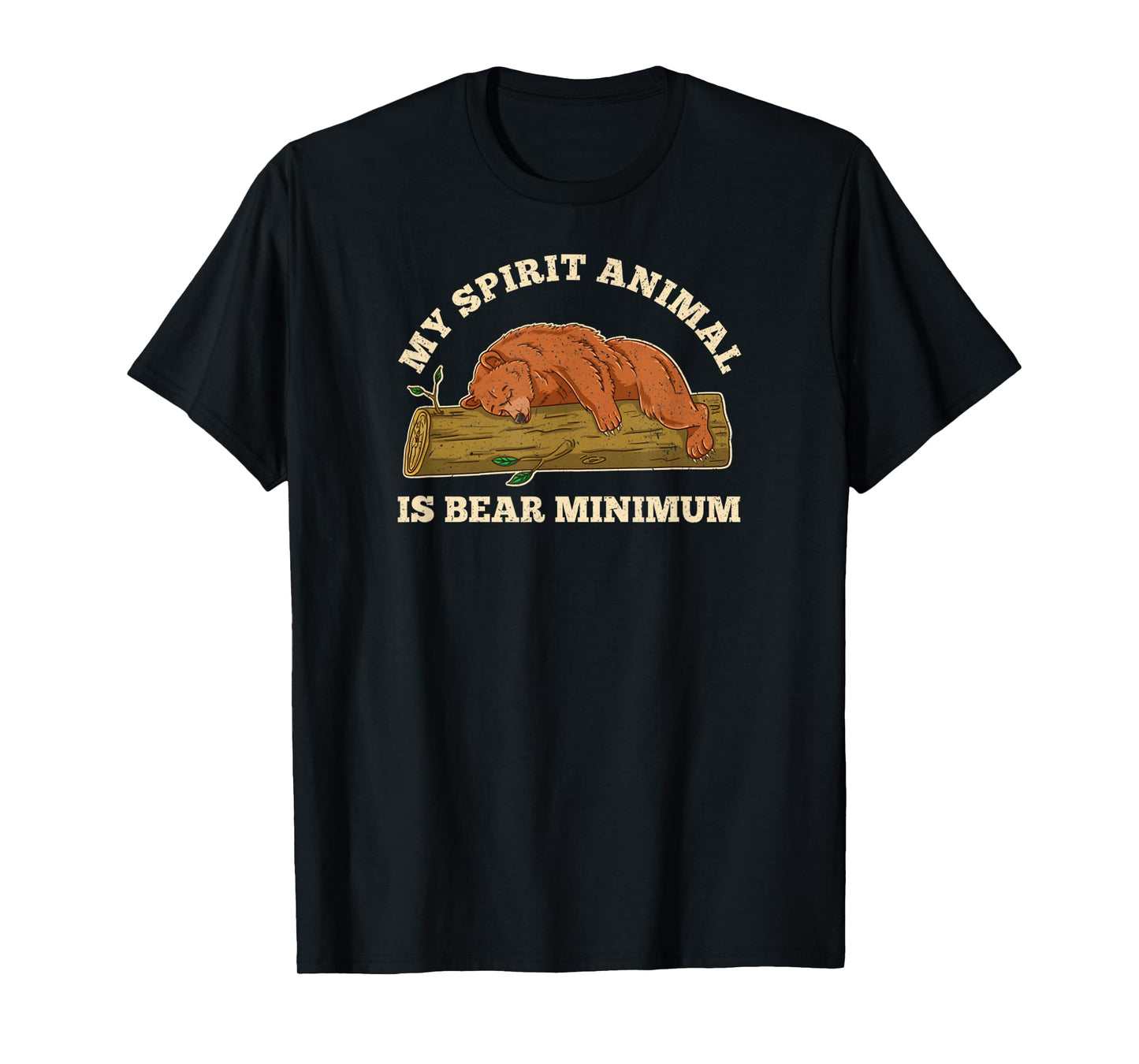 Retro Bear Distressed My Spirit Animal is Bear Minimum Funny T-Shirt